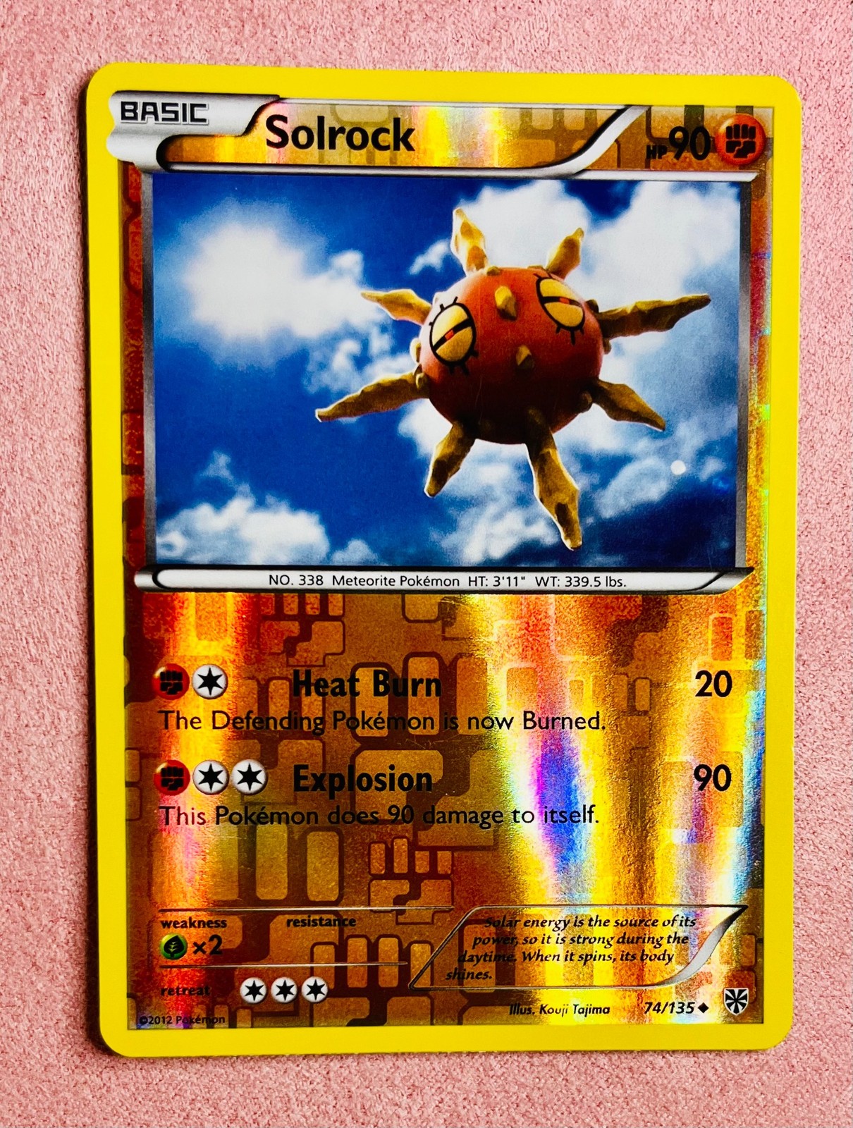 Solrock | 74/135 | Plasma Storm | 2013 Vintage Pokemon Card Reverse Holo | LP
