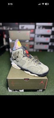 Size 6Y - Jordan 6 Retro x Travis Scott Mid Olive