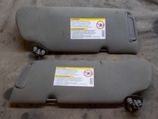 01-02 Gmc Sierra 2500 3500 Crew Cab Gray Cloth Left And Right Sun Visor Shades