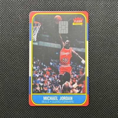 1986 Fleer Michael Jordan Rookie Card - Credit Card Skin w/ Chip