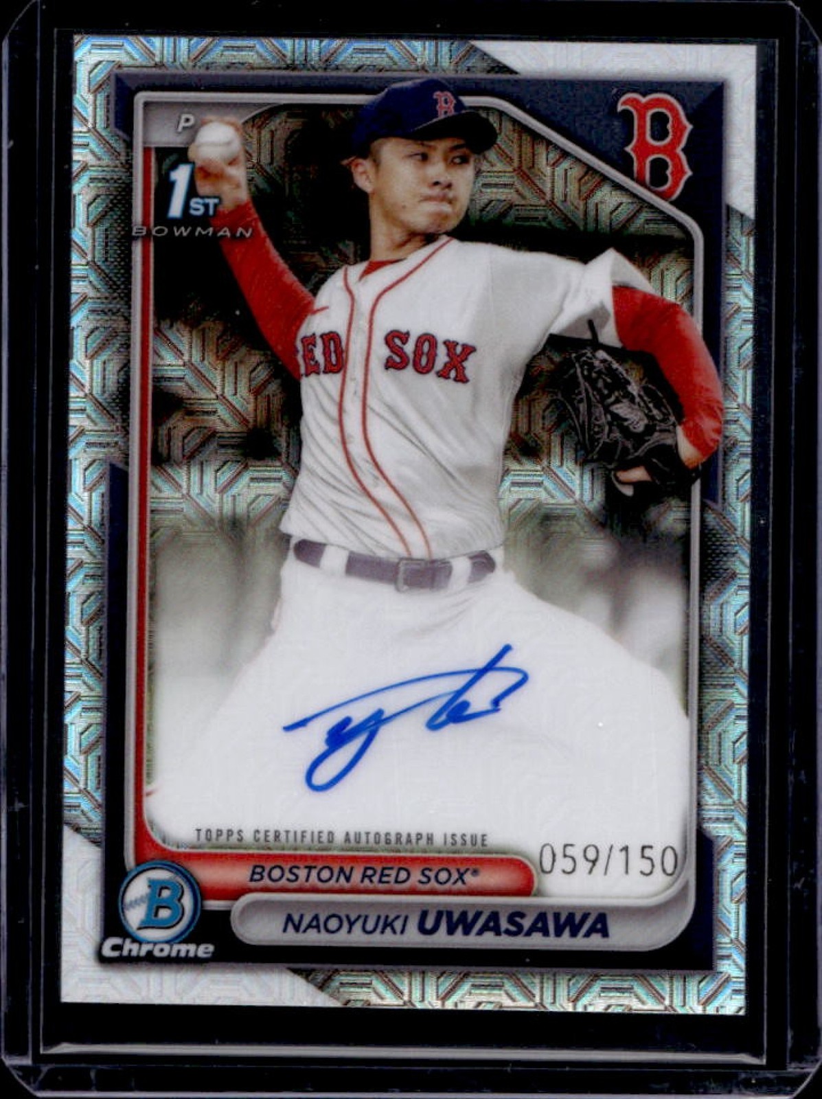 2024 Bowman Chrome Naoyuki Uwasawa Auto HTA Choice Refractor 1st #59/150