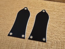 2 Guitar Truss Rod Cover 3 Hole Bell 2 Ply B W - Epiphone SG Les Paul Gibson