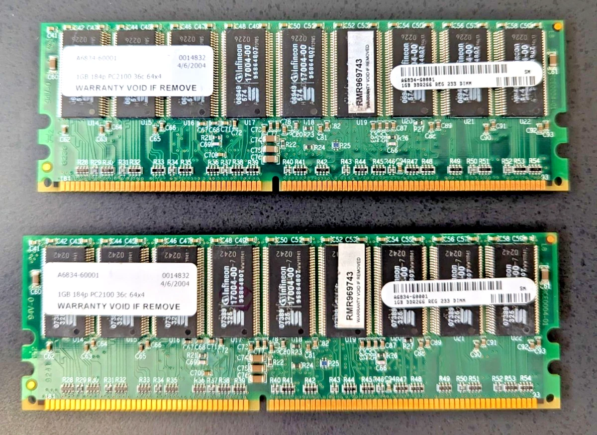 Infineon DDR1 SDRAM Computer 1 GB Capacity per Module Memory (RAM