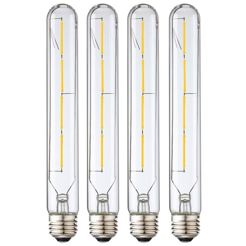 T10 Led Long Bulbs,Dimmable Tubular Bulb 4W,Equivalent 40Watt,400LM,E26 Tube ...