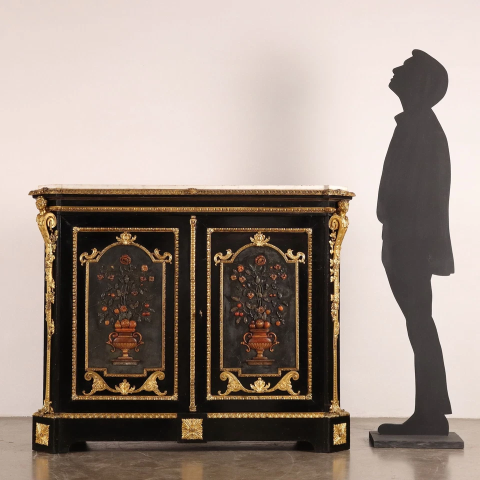 Antiguo Armario Napoleón III Georges Monbro Caoba Ébano Foto 2 de 4