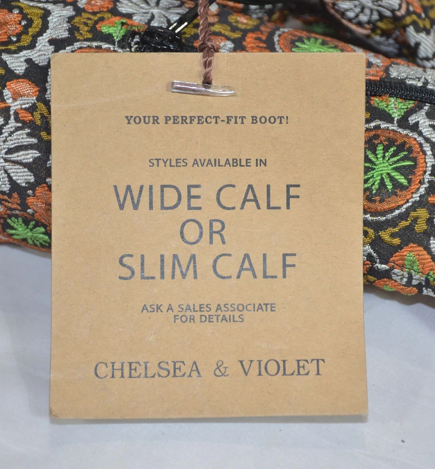 Новый с Ярлыками Chelsea и фиолетовый размер 6 M гобелен цветочный напечатано над колена ботинки ретро - Изображение 2 из 4