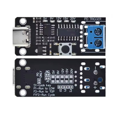 PD/QC 100W USB-C Trigger Board Schnelllade Modul mit Terminal Ausgang 5A