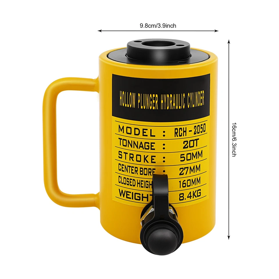 20 Ton Hub 160mm Hohlzylinder Hydraulikzylinder HohlkolbenZylinder Kolbenweg - Bild 3 von 4