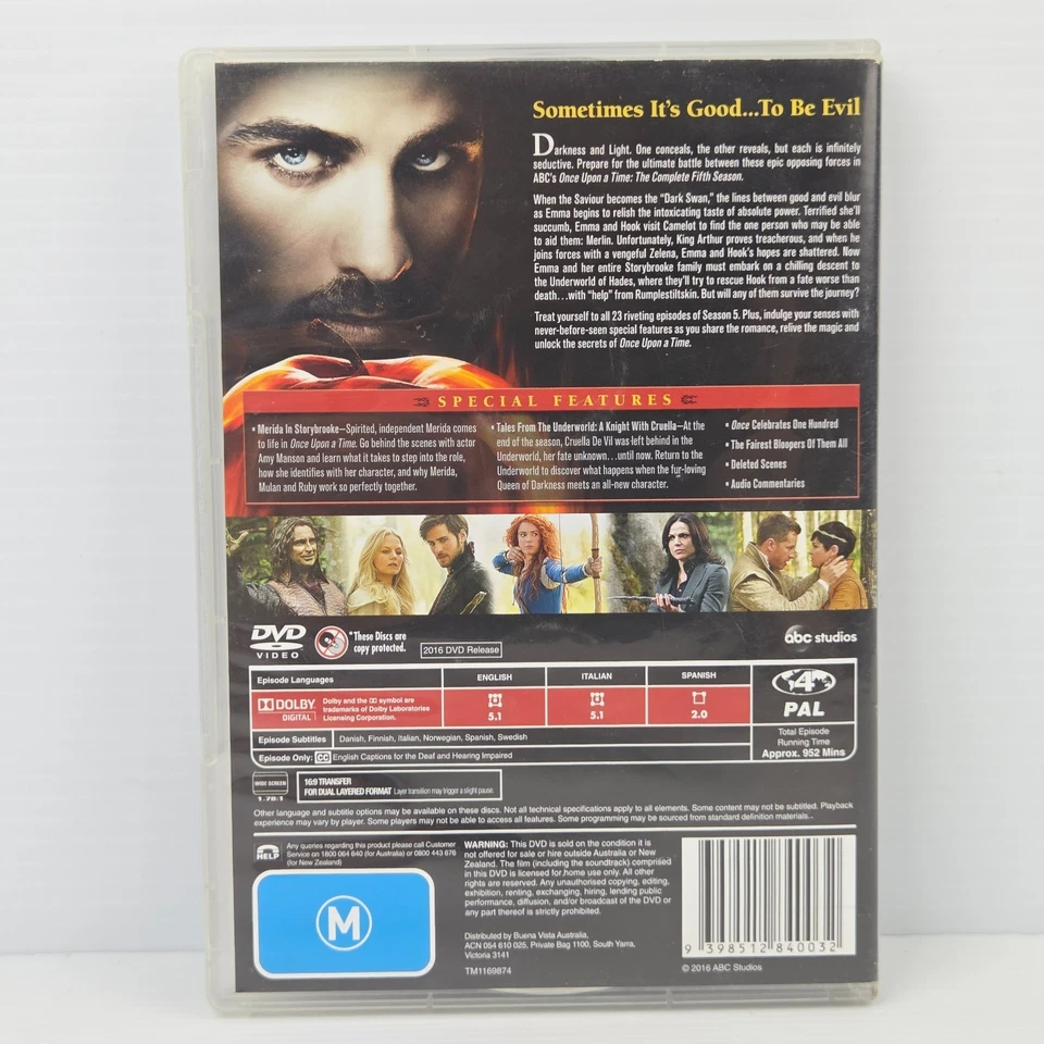 Once Upon a Time Temporada 5 | Juego DVD Ginnifer Goodwin Jennifer Morrison Reg 4 Foto 2 de 3