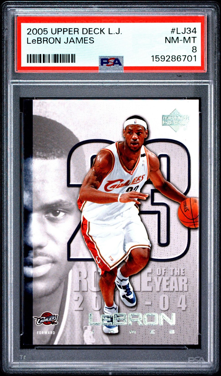 2005 Upper Deck Lebron James #LJ34 Lebron James PSA 8