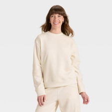 Women's Pullover Sweatshirt - Universal Thread - Medium - Cream