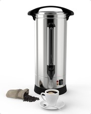 Commercial Coffee Maker Urn -16L Large Percolator Dispenser Double-Wall 130 Cup