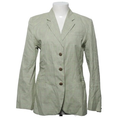 Blues Club, Blazer, Größe: 38, Grün, Baumwolle/Cupro, Karo, Tweed, Damen #DWN