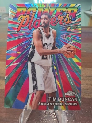 2025-26 Topps Chrome Update - Tim Duncan #PP-23 Aqua Power Players #'d /199 HOF