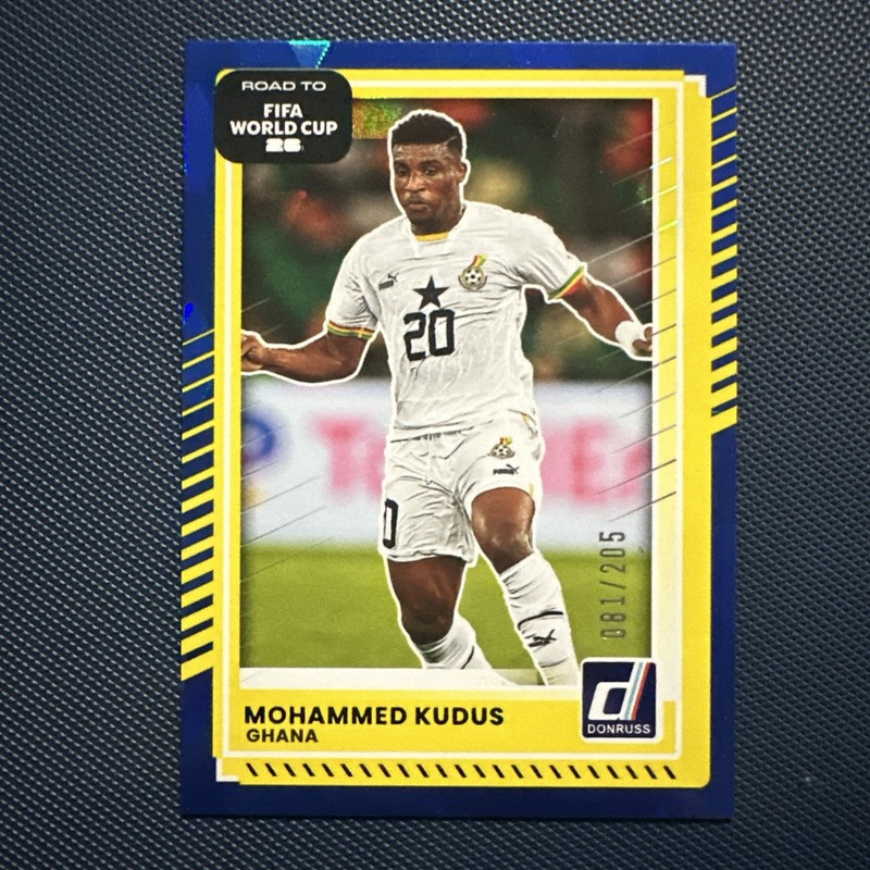2025 Donruss Panini Mohammed Kudus Ghana Blue Parallel Diamond #127 081/205