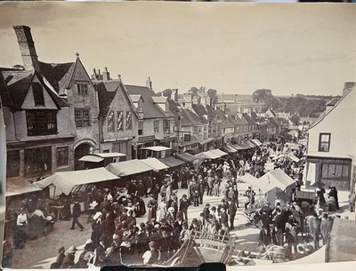 Original antikes Foto - Burford Mop Fair, 1895 - von Henry Taunt