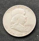 1950 Franklin Half Dollar 90% Silver 50C Circulated Business Strike Coin