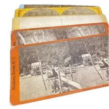 Lot of 5 Stereoviews New York Hudson River Central Park Boomers Landing Palisade