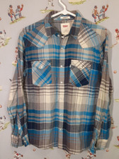    VTG Levis Pearl Snap Western Long Sleeve Mens small Standard Fit Plaid