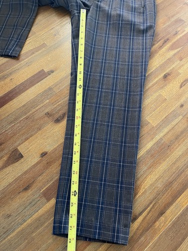 Boys Lacoste Plaid Dress Pants Navy Blue Wool Blend 25.5” Waist x 27.5” Inseam - Picture 15 of 20
