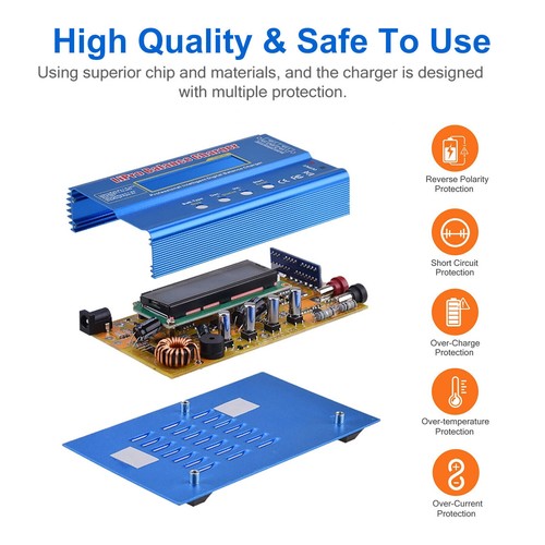 Cargador de equilibrio de batería para iMAX B6 AC 80W Digital LCD RC Lipo LiFe NiMh NiCD EE. UU. - Imagen 11 de 14