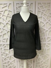 Ladies Black Top Size L Soyaconcept Shimmering Material NEW With Tag