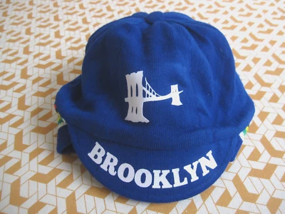 Casquette Cycliste Brooklyn acrylique années 70'S Vintage vélo Cap retro - Photo 1/4