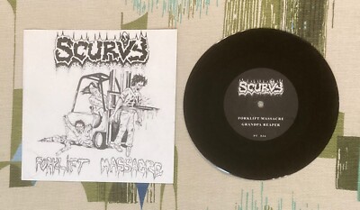 Scurvy / Death Reality Split 7'' EP w PS Forklift Massacre 2001 Death Metal VG+