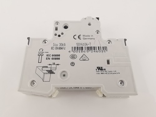 Siemens 5SY6106-7 C6 Leitungsschutzschalter 1-polig Sicherungsautomat - Bild 3 von 3