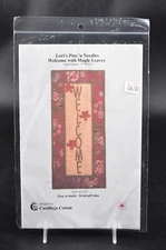 Welcome With Maple Leaves Wall Quilt Pattern 3847-8 Castilleja Cotton 10"x23"
