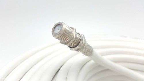 5m White Single RG6 Satellite Extension Coax Cable Lead For Sky + HD Freesat - 第 3/7 張圖片