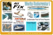 Pool Epoxy Putty - CURES UNDERWATER OR ABOVE - TINTABLE - FIX Leaks Cracks - H20