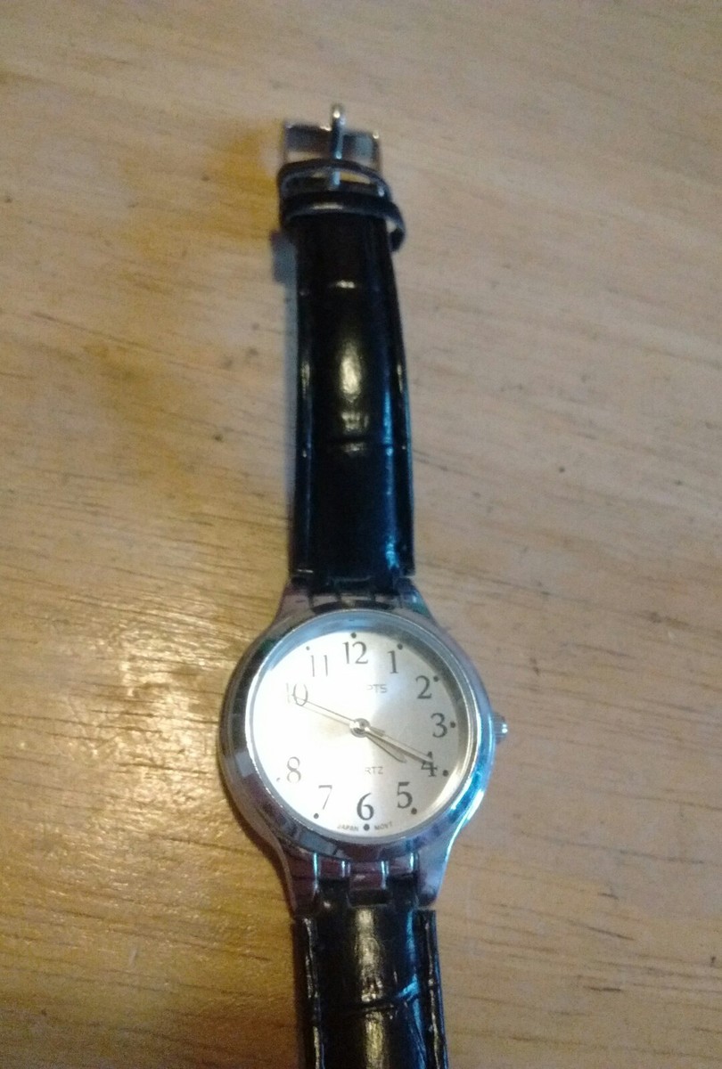 Montre Vintage CurFew Pour Femme - Fonctionne Avec Pile Neuve, Boîtier Argent, Bracelet Marron