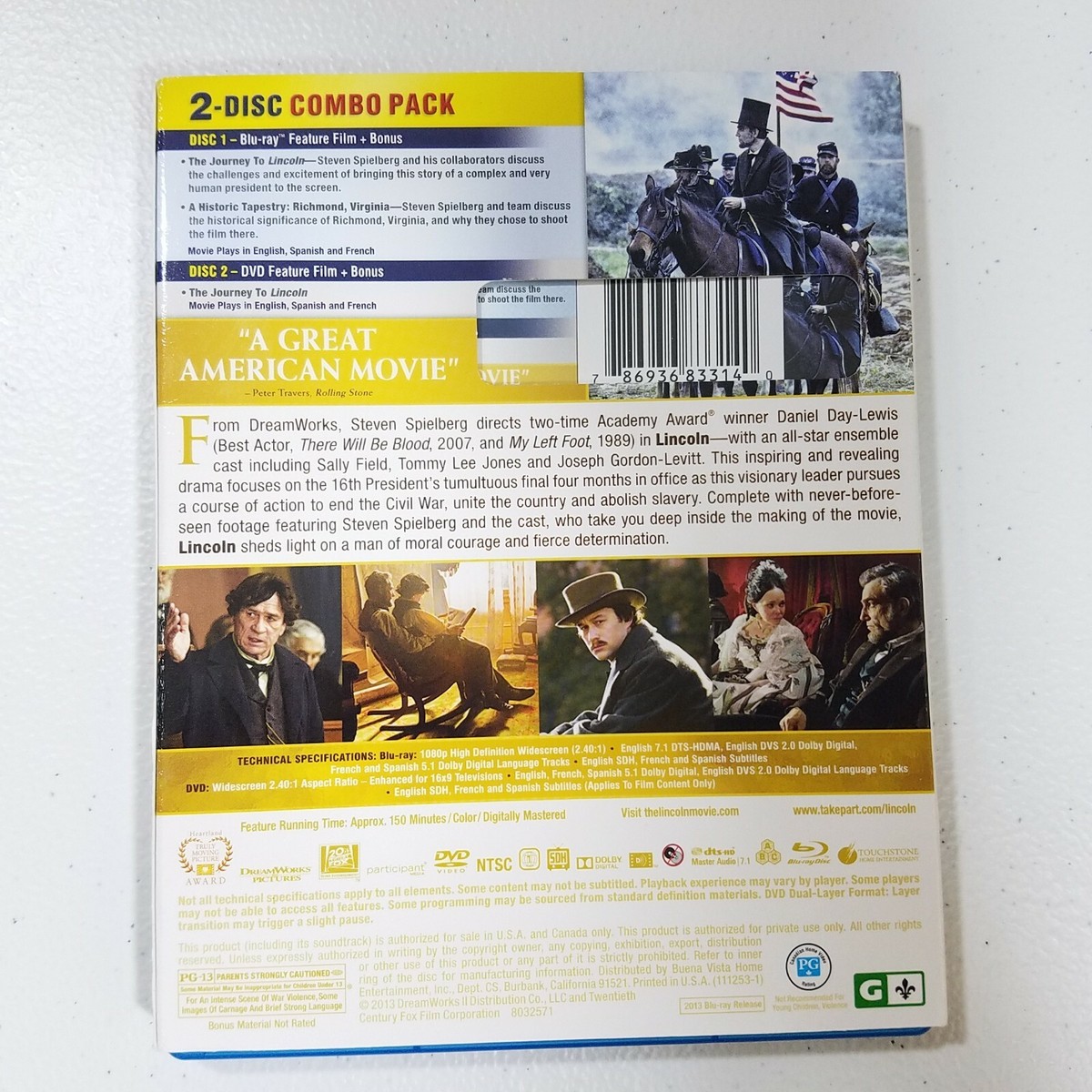 Lincoln (Blu-ray/DVD, 2013, 2-Disc Set) | eBay