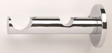 Strong Metal Curtain Pole Brackets, CHROME, 28mm Diameter Poles, Many Styles