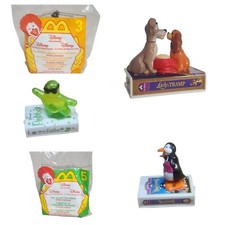 Lot of 5 McDonald's 1998 Disney VHS Video Favorites Happy Meal Toys