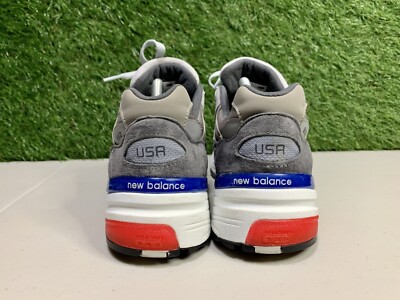 Size 9 - New Balance 992 Made in USA Grey Blue Red for sale online