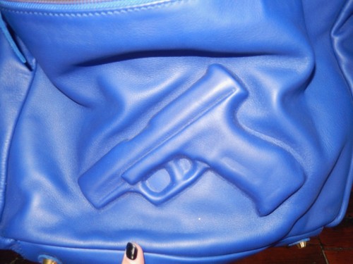 Bolso Mensajero Cartera Vlieger & Vandam Cuero Azul Pistola Pistola Repujado - Imagen 7 de 13