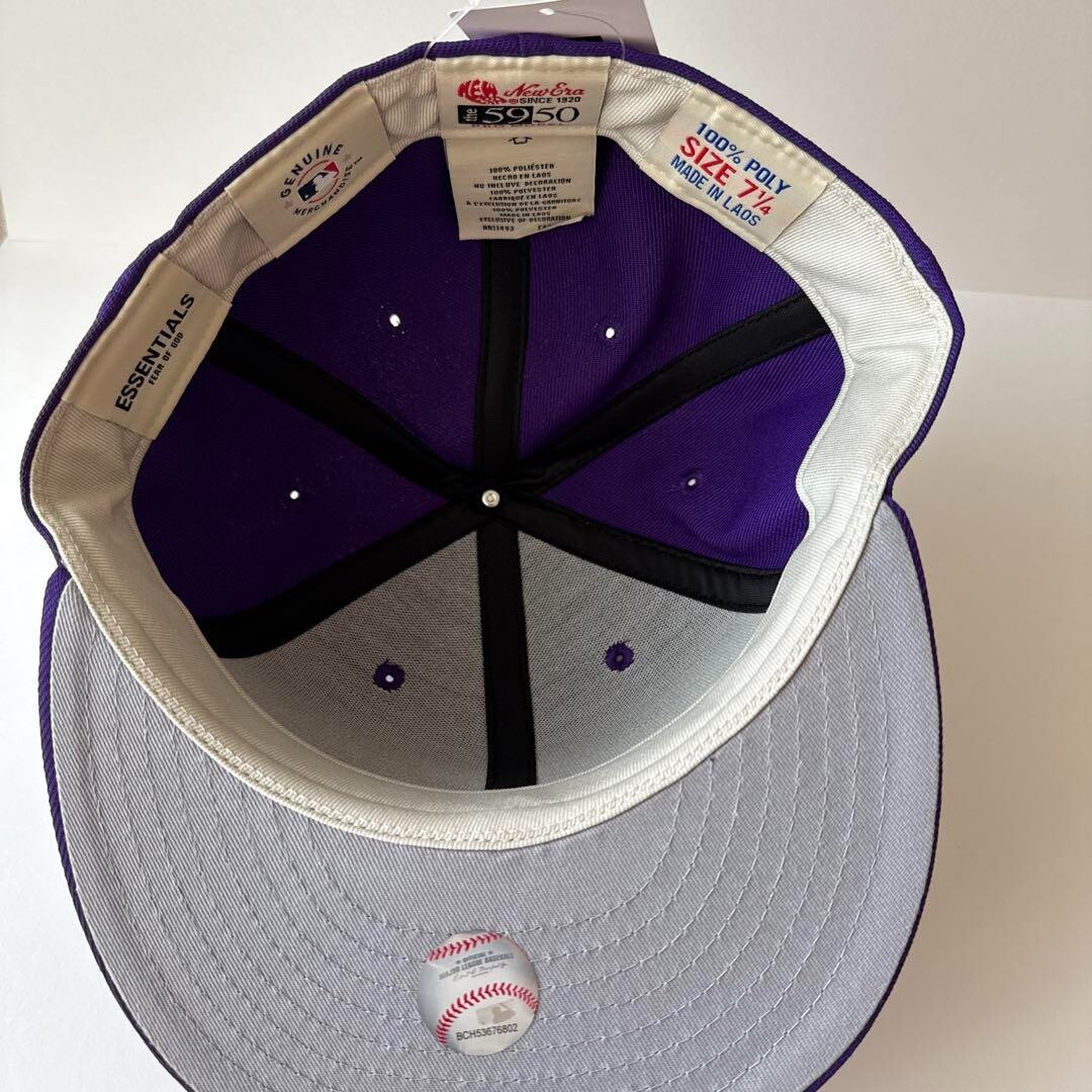 NEW ERA エッセンシャルズ　紫　7 4/3 NEW ERA エッセンシャルズ 紫 7 4/3 59fifty-fear-of-god-essentials