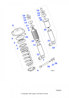 1995-1997 Jaguar XJ6 XJR Vanden Plas Rear Spring Insulator