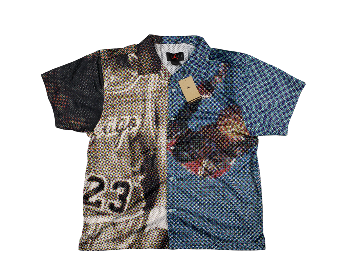 Nike Air Jordan Flight Heritage Graphic Men L Button Down Shirt