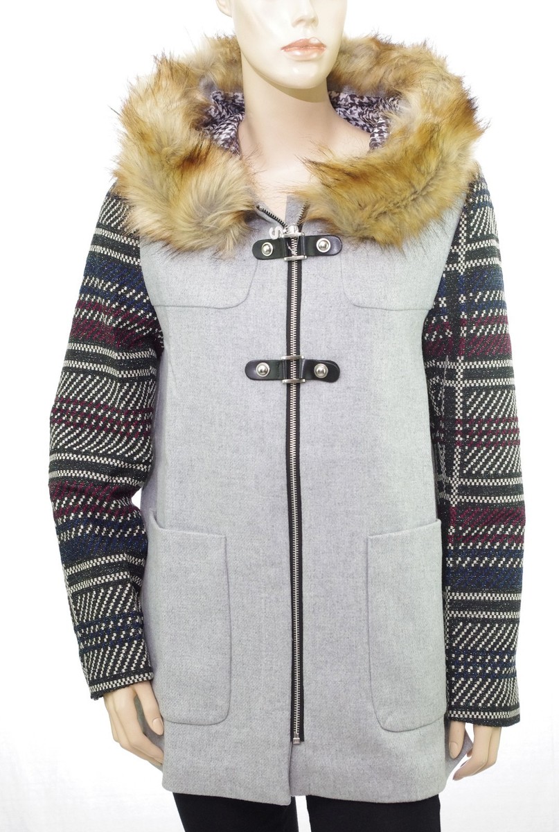 DESIGUAL ABRIG SELENA veste Manteau femme gris 17WWEWA0 GRIS