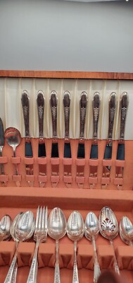 Vintage WM Rogers And Son 51 Piece Silverware Set With Wood Box | eBay