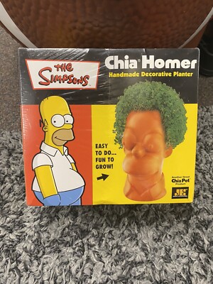 Simpsons Homer Simpson Chia Pet Handmade Collectible Planter
