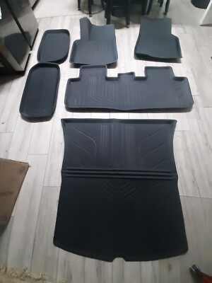 Tesla model Y floor mats 2020-2024 all-weather cargo liners rear tray trunk auto