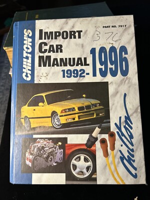 Import Car Hard Cover Manual 1992-96 Chilton s Automotive Book Bums Audi Vw Geo