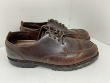 Brooks Brothers Lace Up Loafer Shoes Mens 10 Brown Leather Vintage 2002
