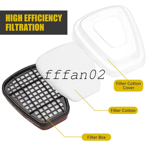 6800 Full Face 15 IN 1 Gas Mask Chemical Vapor Paint Spray Respirator 95% Filter - Picture 12 of 12