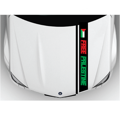 Free Palestine Flag Bonnet Stripe Car Sticker Windscreen Window Door Vinyl Decal