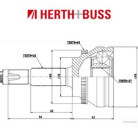 Herth+Buss Jakoparts Antriebswelle FüR Toyota Avensis Verso Vorne Li Radseitig